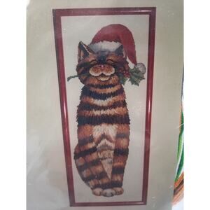 Design Works Counted Cross Stitch Kit Yuletide Cat 5452